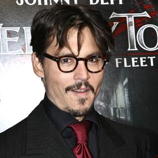 Johnny Depp in "Sweeney Todd: The Demon Barber of Fleet Street" New York Premiere - Inside Arrivals