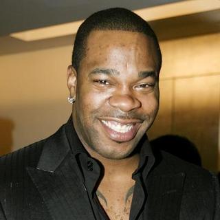 Busta Rhymes in Donatella Versace Celebrates the Launch of Versace Menswear 2008 at Barney's in New York