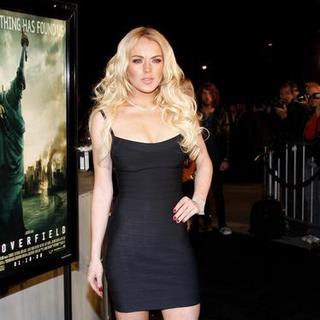 Lindsay Lohan in "Cloverfield" Los Angeles Premiere - Arrivals