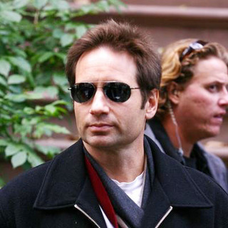 David Duchovny in Trust the Man Movie Taping