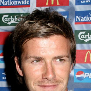 David Beckham in David Beckham Press Conference Prior To The Match Between Columbia And England At Giants Stadium