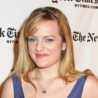 Elisabeth Moss in "Mad Men" TV Series Cast Members Appear at New York Times Arts & Leisure Week in Times Center