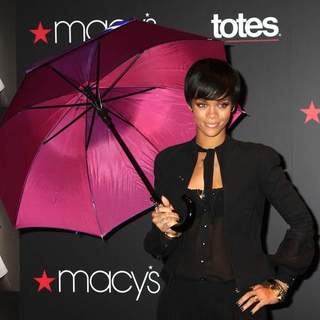 Rihanna Launches Umbrella Line From Totes at Macy's in New York City