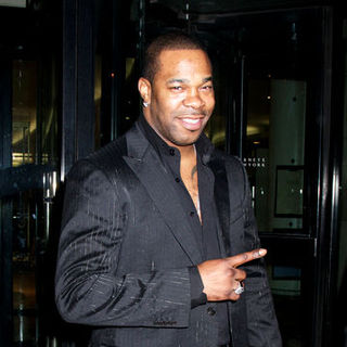 Busta Rhymes in Donatella Versace Celebrates the Launch of Versace Menswear 2008 at Barney's in New York