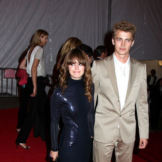 Rachel Bilson, Hayden Christensen in "Superheroes: Fashion and Fantasy" Costume Institute Gala at The Metropolitan Museum of Art