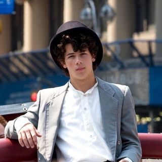 Nick Jonas, Jonas Brothers in Nick Jonas Films a Scene For His Upcoming Jonas Brothers 3-D Concert Movie in New York