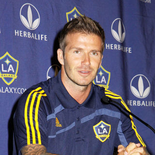 David Beckham in 2009 Soccer - LA Galaxy and Red Bulls Press Conference at the W Hotel in New York - July 15, 2009