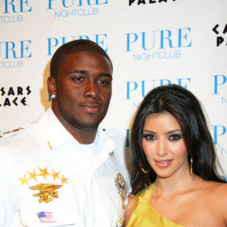 Kim Kardashian, Reggie Bush in Khloe Kardashian's 24th Birthday Celebration Arrivals at Pure Nightclub in Las Vegas