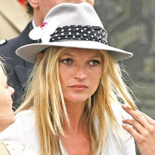 Kate Moss in Bobby Gillespie of Primal Scream Married Katy England at St. Margaret's Church