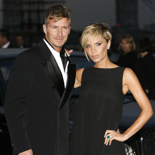 David Beckham, Victoria Adams in 2007 Sport Industry Awards in London