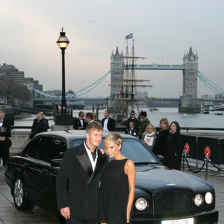 David Beckham, Victoria Adams in 2007 Sport Industry Awards in London