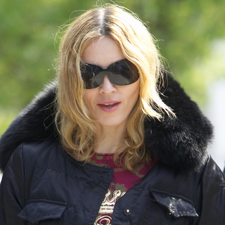 Madonna in Madonna arrives at her recording studio to work with Justin Timberlake and Timberland
