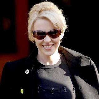 Kylie Minogue Departs BBC Radio 1 in London on November 12, 2007