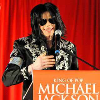 Michael Jackson in King of Pop Michael Jackson "This Is It!" 10 Show Concert Tour Press Conference