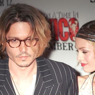 Johnny Depp, Vanessa Paradis in Once Upon a Time in Mexico New York Premiere