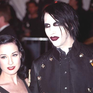 Marilyn Manson, Dita Von Teese in Chanel Costume Institute Gala at The Metropolitan Museum of Art