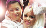 Kerli filming 'Tea Party' video for 'Alice in Wonderland'.