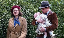 See Brad Pitt and Marion Cotillard on set of WW II drama.