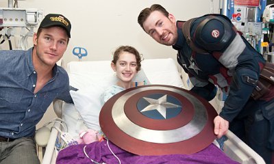 Chris Evans Dons Captain America Costume, Visits Seattle Children's Hospital With Chris Pratt