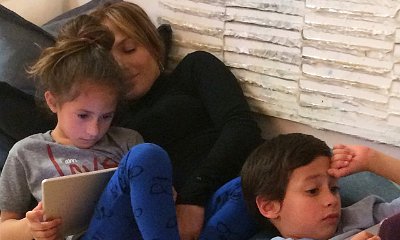 Jennifer Lopez Has 'Sunday Funday' With Twins Max and Emme