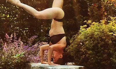 Hilaria Baldwin Does Headstand Just 2 Weeks After Giving Birth, Shows Slim Post-Baby Body