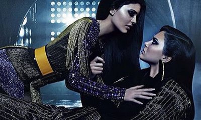 Kendall and Kylie Jenner Strike Provocative Pose for Balmain's Ad