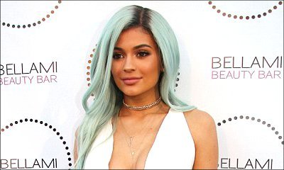 Kylie Jenner Debuts New Bright Blue Locks at the Bellami Beauty Bar