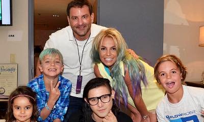 Britney Spears Debuts New Ombre Hair While She and Her Sons Meet Skrillex Backstage