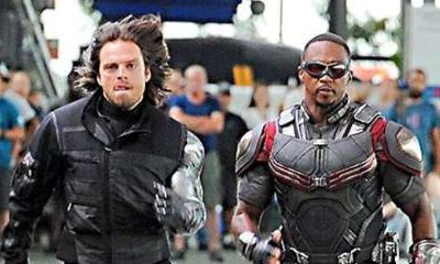 The Winter Soldier Runs Alongside Falcon in 'Captain America: Civil War' New Set Photo