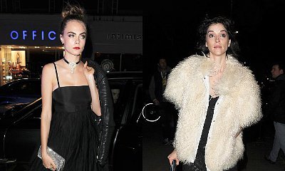Cara Delevingne Sports Lip Ring at Chanel Exhibition Party With Girlfriend St. Vincent
