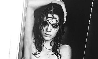 Kendall Jenner Flashes Boobs While Topless in Shower Stall