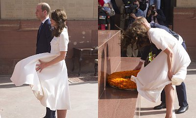 Oops! Kate Middleton Suffers Wardrobe Malfunction While Visiting India