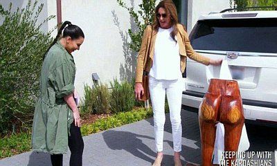 Caitlyn Jenner Surprises Kim Kardashian With Bare-Butt Sculpture