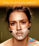 Jessica Alba Dons Hannibal Lecter-Type Mask in New 'Declare Yourself' PSA