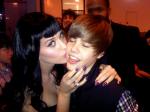 Katy Perry Landing Her Luscious Lips on Justin Bieber's Cheek