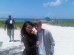 Kim Kardashian and Justin Bieber Splash Around in Bahama Beach