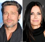 Brad Pitt Hugs and Chats With Courteney Cox at Dinner Party