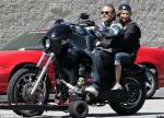 'Sons of Anarchy' Photo: Ashley Tisdale Has Motorbike Ride With Charlie Hunnam