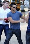 Taylor Lautner and Patrick Schwarzenegger Play Frat Boys on 'Grown Ups 2' Set