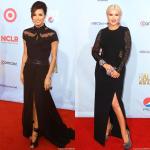 Eva Longoria and Christina Aguilera at 2012 ALMA Red Carpet