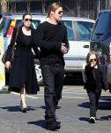 Angelina Jolie and Brad Pitt Take Their Twins to Museum on Valentine's Day