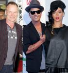 Sting, Bruno Mars and Rihanna to Team-Up for Grammy Performance