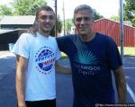 George Clooney Plays Pick-Up Game With Student From His High School