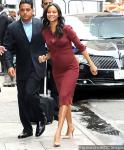 Zoe Saldana Shows Off Her Burgeoning Baby Bump on 'Good Morning America'