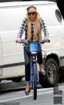 Amanda Bynes Spotted Riding Bike in New York City