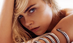 Cara Delevingne Poses Topless in Bed for New Jewelry Campaign
