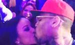 Chris Brown and Karrueche Tran Kiss on New Year's Eve