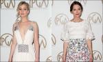Jennifer Lawrence and Pregnant Keira Knightley Glitter 2015 PGA Red Carpet