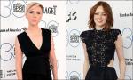 Scarlett Johansson and Emma Stone Rock LBDs at 2015 Indie Spirit Awards