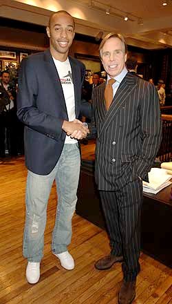 French Footballer Thierry Henry Designs for Tommy Hilfiger